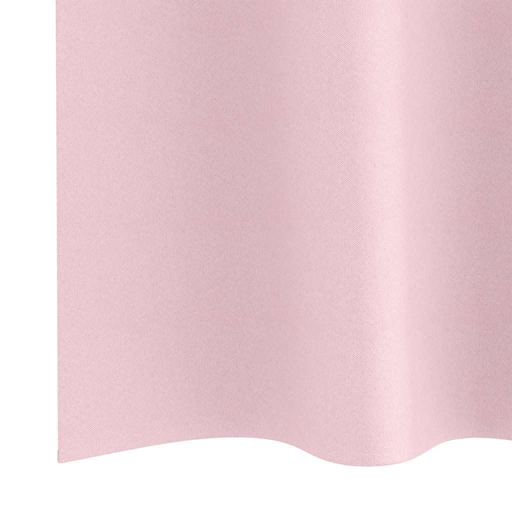 Juego de 2 cortinas opacas rosa bebé, 260 x 140 cm, poliéster, aislamiento térmico, reducción de ruido, opacas, para sala de estar, dormitorio