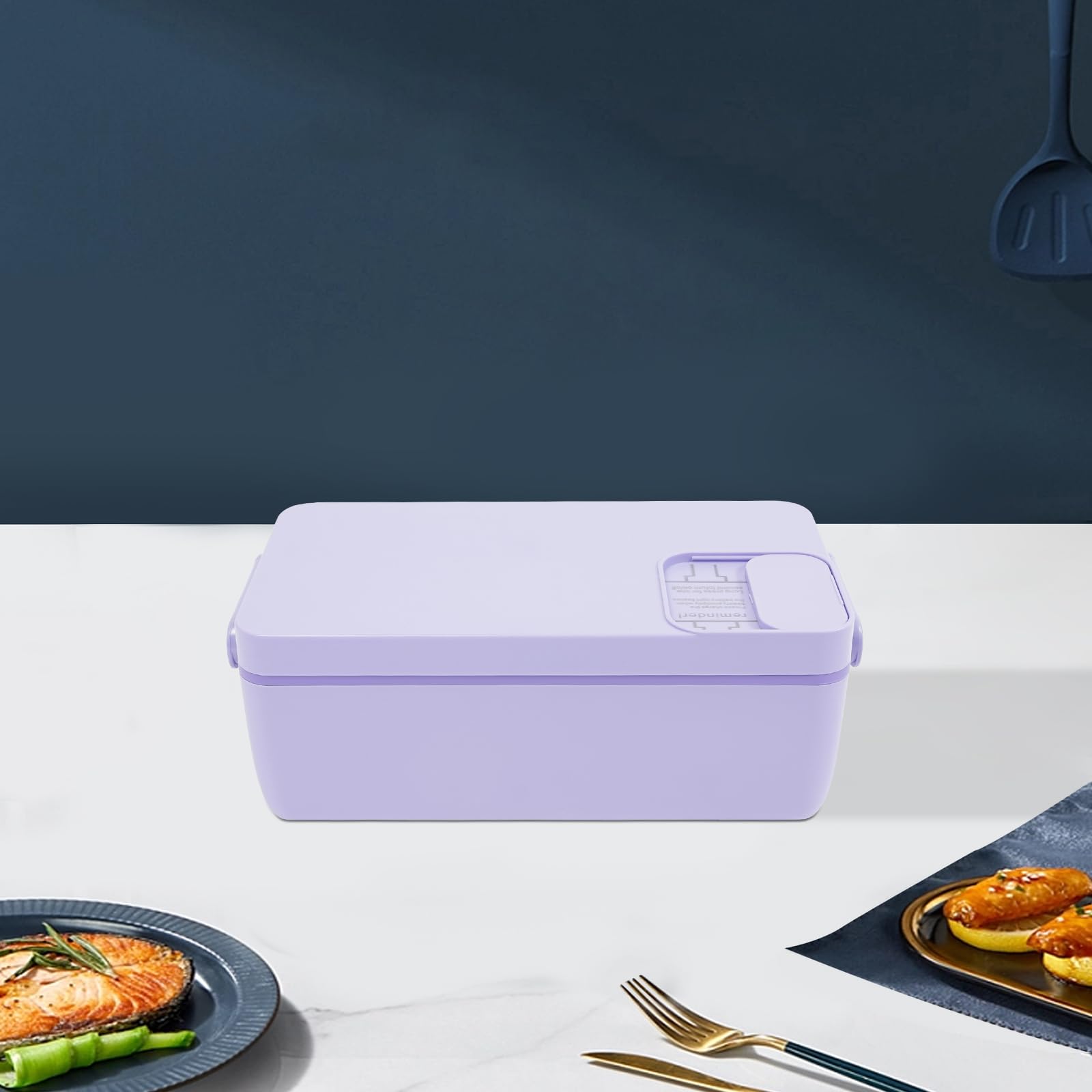 Fiambrera eléctrica calefactable 1L batería 40 W LED portátil
