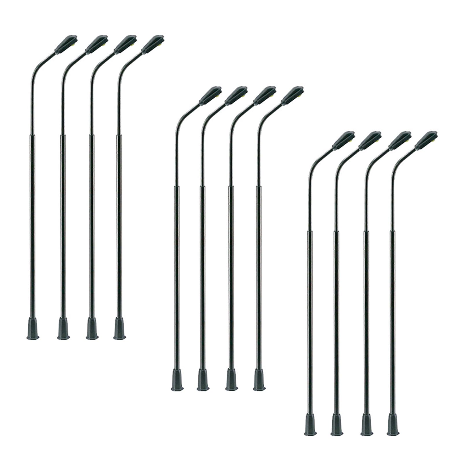 Modelleisenbahn - Set di 12 lampade a LED, 14 cm, luce bianca calda, 12 pezzi, 14 cm