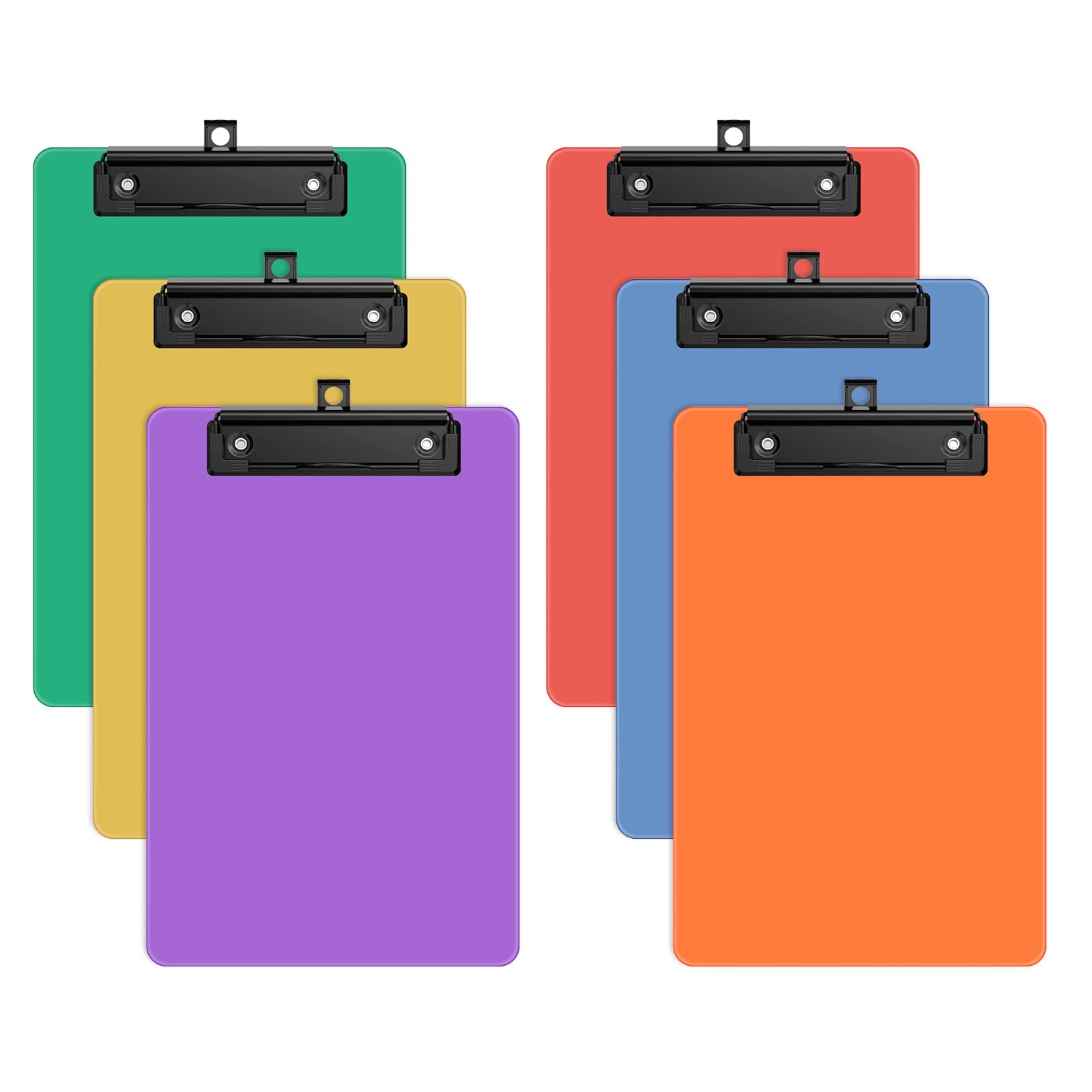 Zoenley 6 Pack Small Clipboard, 9 x 6 Half-Letter Size for Classroom, Students, Teacher, Nurse, A5 Mini Clip Board with Low Profile Clip, Office & School Supplies