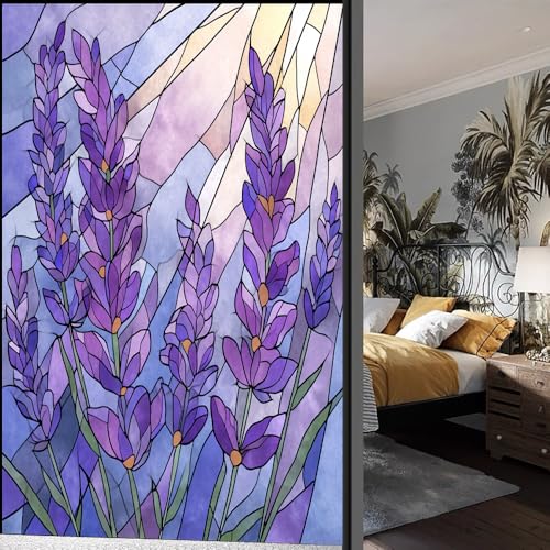 Vinilo decorativo adhesivo para ventana Dreamy Lavender 15.7x23.6 in miniatura 4