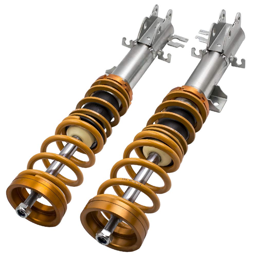 maXpeedingrods 4 Sospensioni Regolabile Ammortizzatori Coilover Accessori Auto Assettato per Fiat Grande Punto 1.2, 1.4, 16V 1.3D, 1.4T-, 1.9D 05-2012 (199), Oro