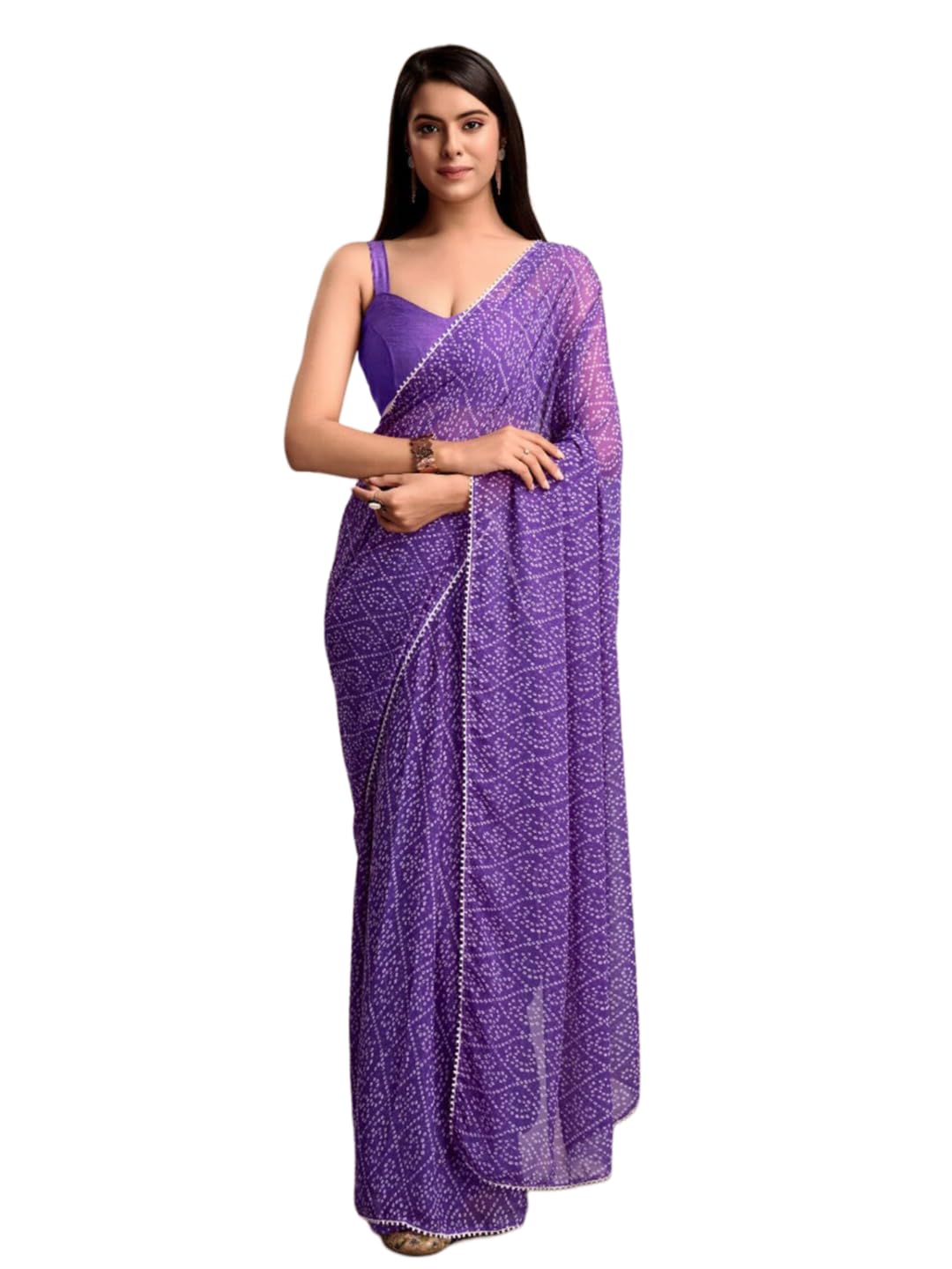 Ready to wear Pre draped Prestitched one min readymade Designer Parywear saree with Unstitch Blouse