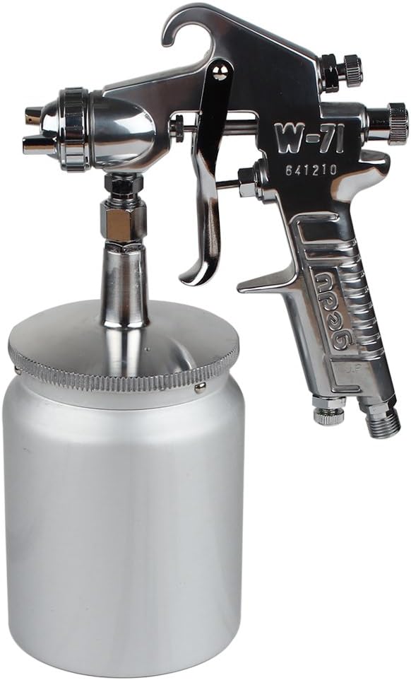 Siphon-Feed Air Spray Gun with 600cc Cup, Nozzle Size 1.3mm, sliver