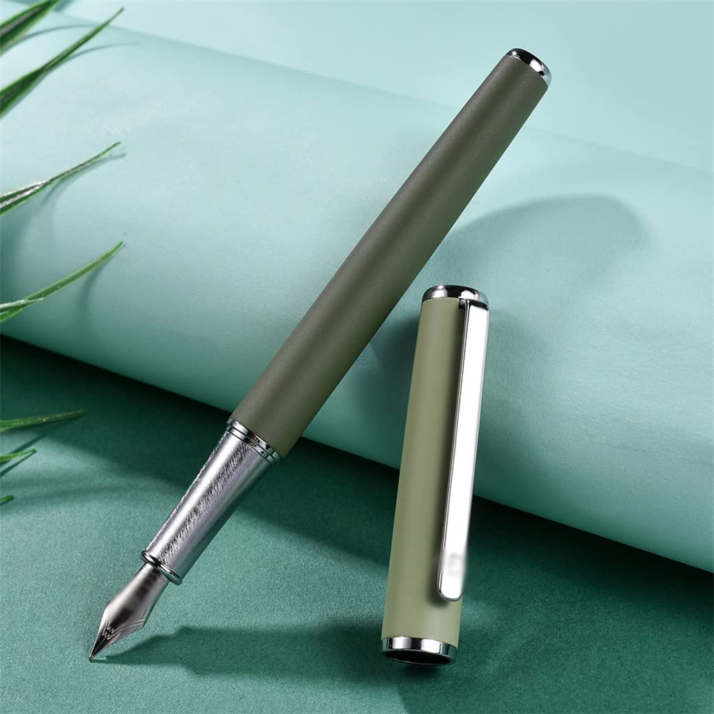Stylo plume en métal avec pointe d'encre de 0,4 mm, excellente écriture, bureau