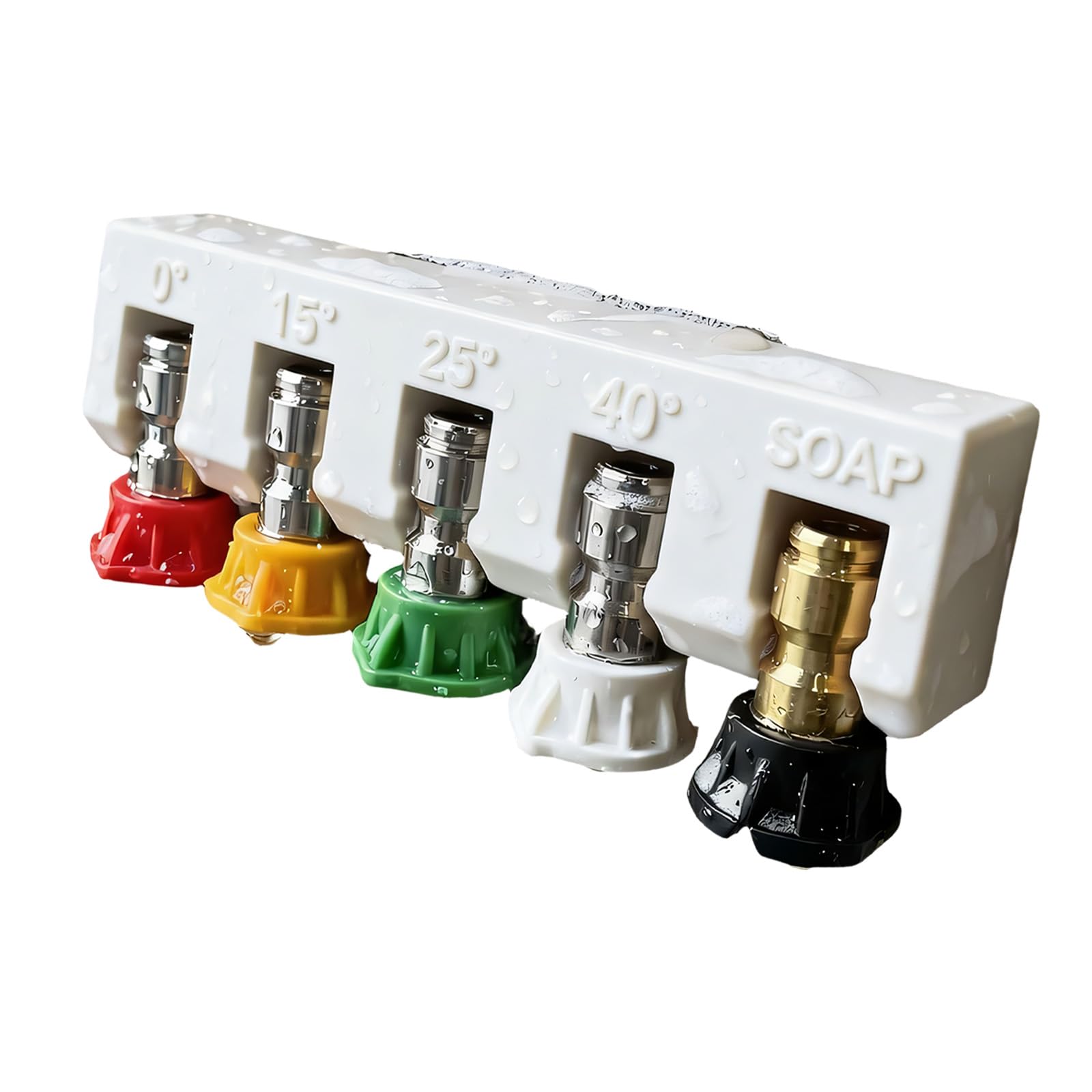 Zbiianxer White Nozzle Holder Rack For High Pressure Washer Organize Multiple Nozzles Easily In Garage Nozzle Stand For Power Washer