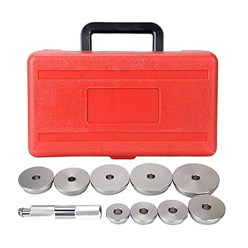Homgeel 10Pcs Bearing Race & Seal Bushing Driver Set Universal Bush Drive Seal Kit for Automotive Wheel Bearings with Storage Box