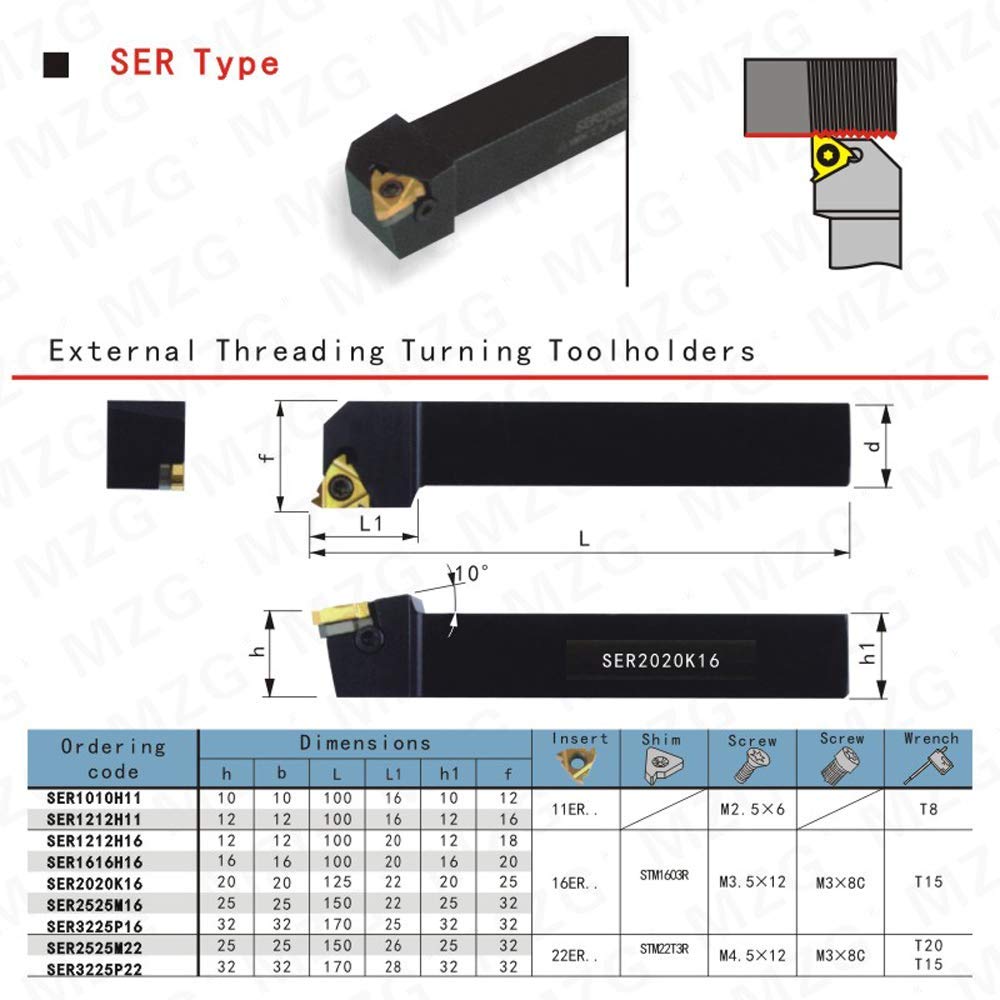 Torno Maifix CNC SER2525M22 Herramientas de torneado de roscado Herramientas de torneado externas