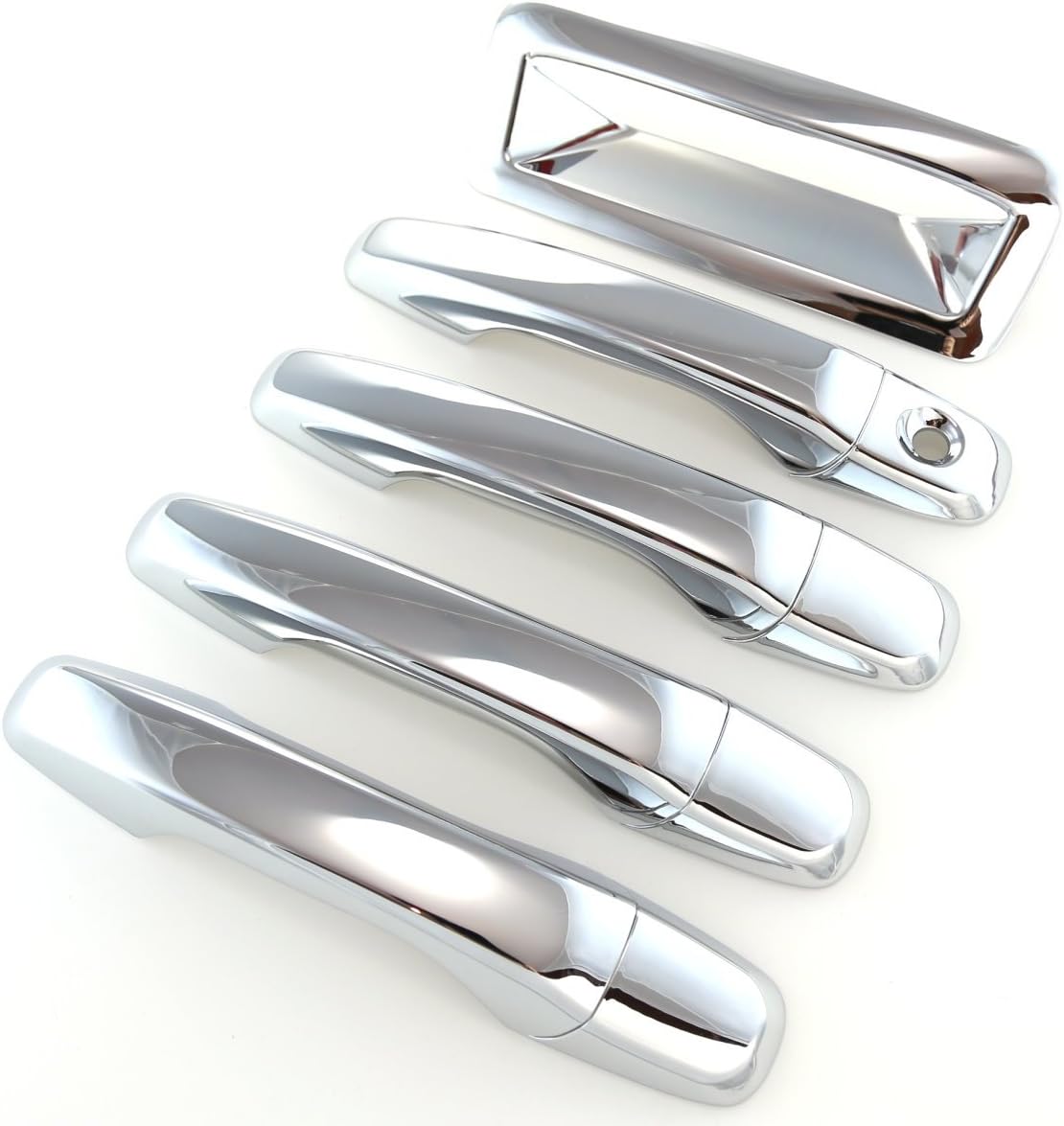 EZ Motoring Chrome 4 Doors (No Smart Key) & Tailgate Liftgate Door Handle Covers for
