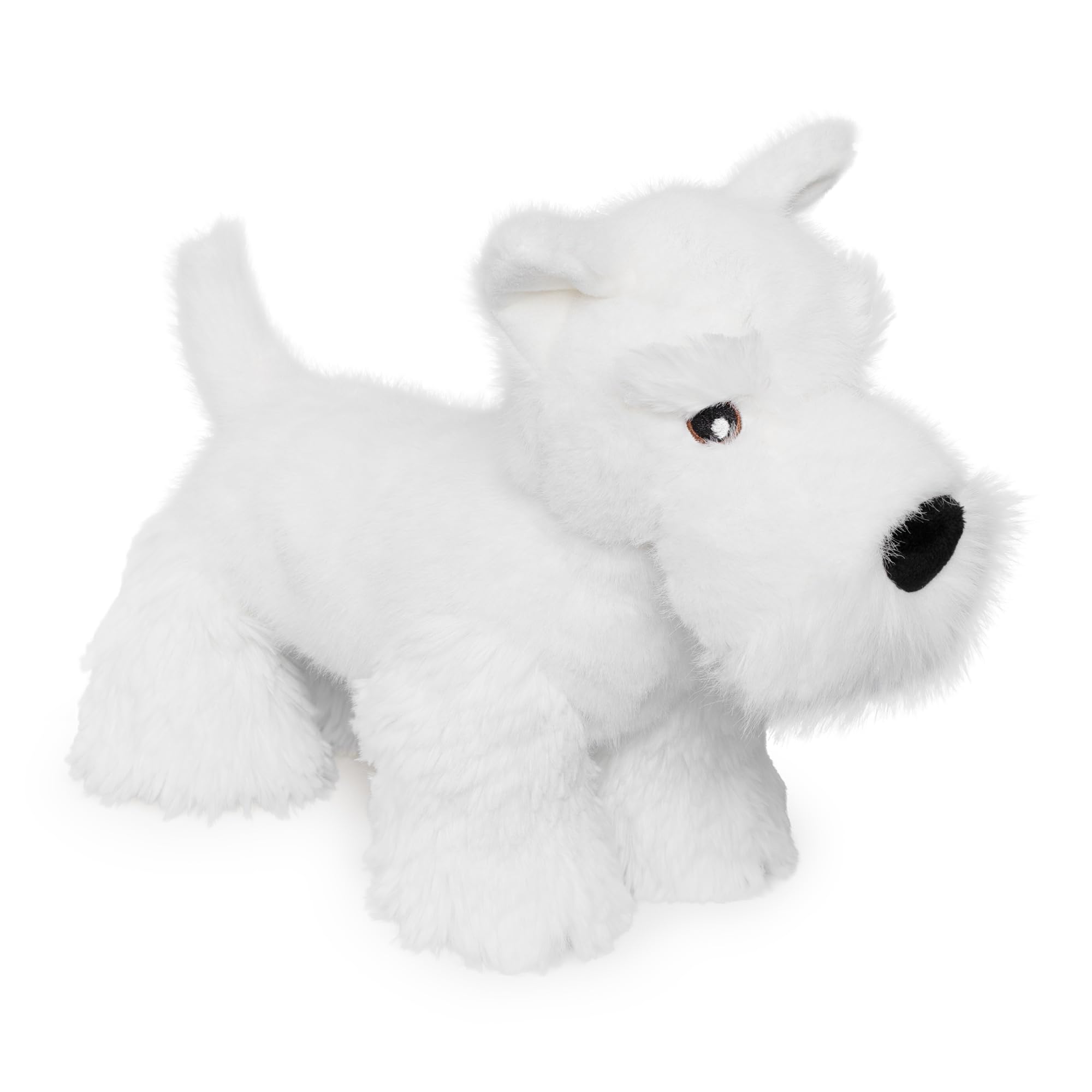 Zappi Co Angus White Scottish Terrier Scottie Dog Cuddly Plush Toy Nursery Soft Gift- 34cm Length