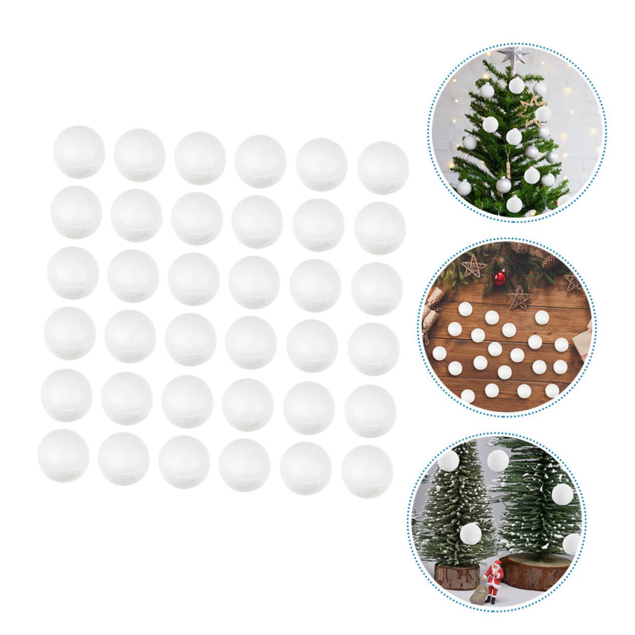 Lurrose 2500pezzi Palline di Polistirolo Bianche per Artigianato Fai Te Sfere Leggere per Decorazioni Natalizie e Matrimoni per Pittura e Personalizzazione