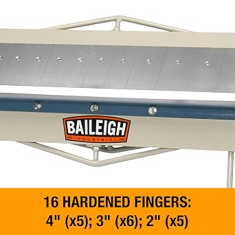 Baileigh 48-Inch Box & Pan Brake, 16-Gauge Mild Steel (Model BB-4816)