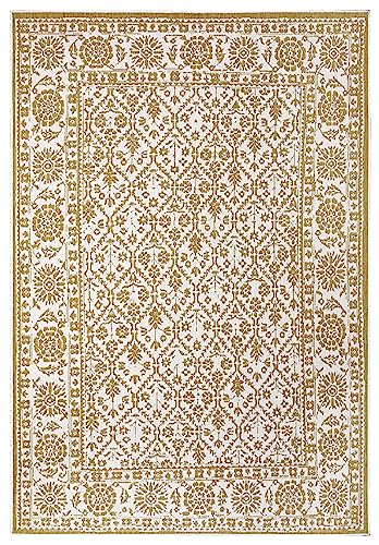 Tapis tissé à plat réversible et résistant aux intempéries NORTHRUGS Curacao ocre - 4