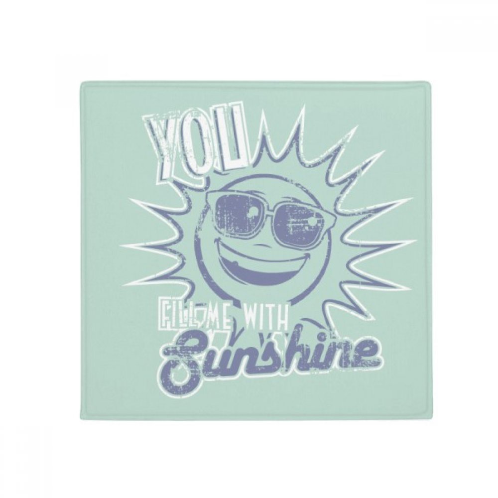 Tapis antidérapant soleil bleu 80cm avec revêtement spécial météo