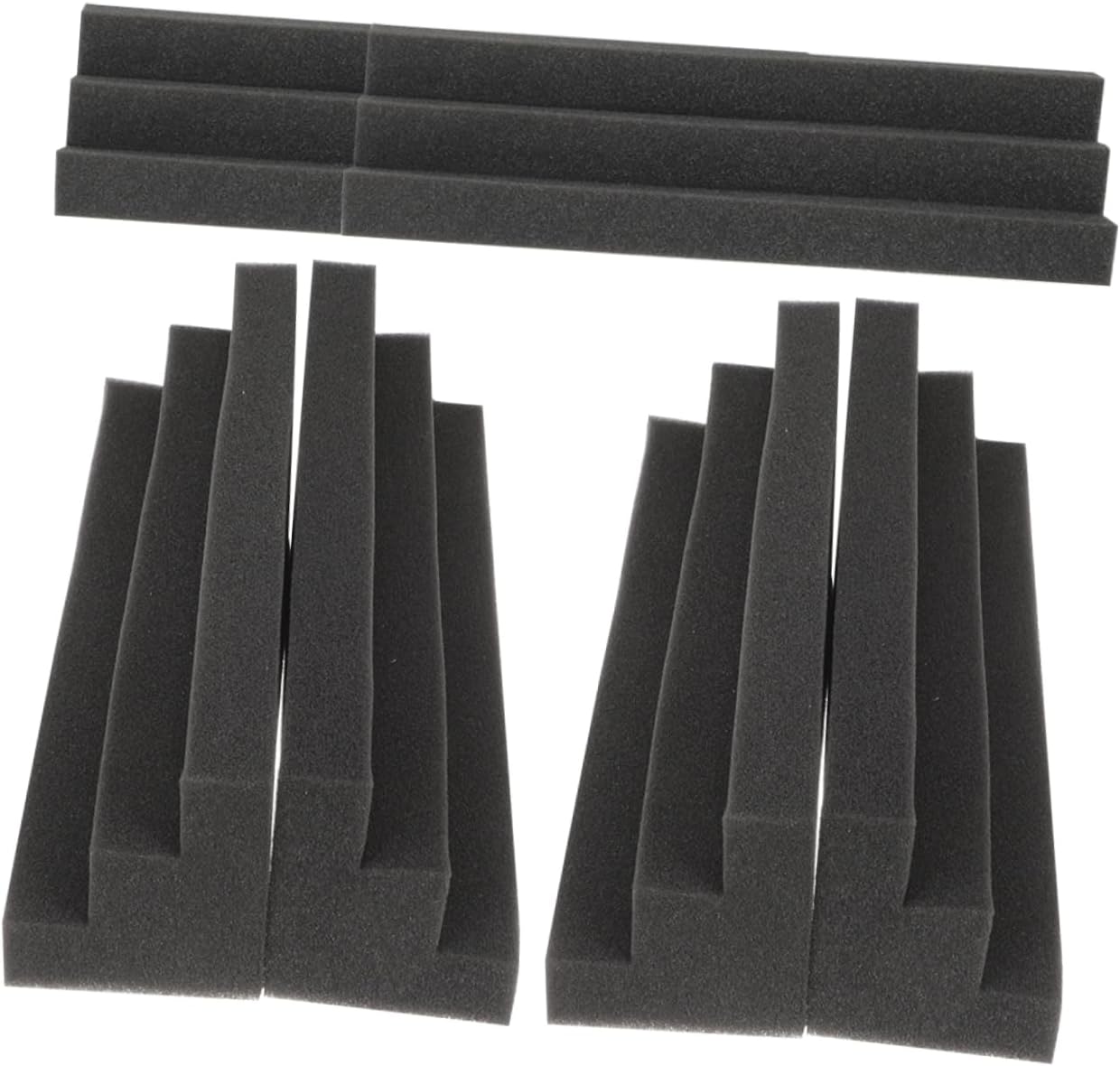 6 Piece Trapezoidal Acoustic Foam Corner Bass Trap Sound Reduction
