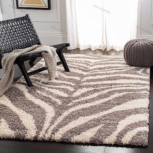 Image of Modern Quality Carpet /Trending Design Hand Woven Fluffy Rug /Mats for Bedroom /Dinning Hall /Living Room 2-inch Thick [Size 12x15 feet]