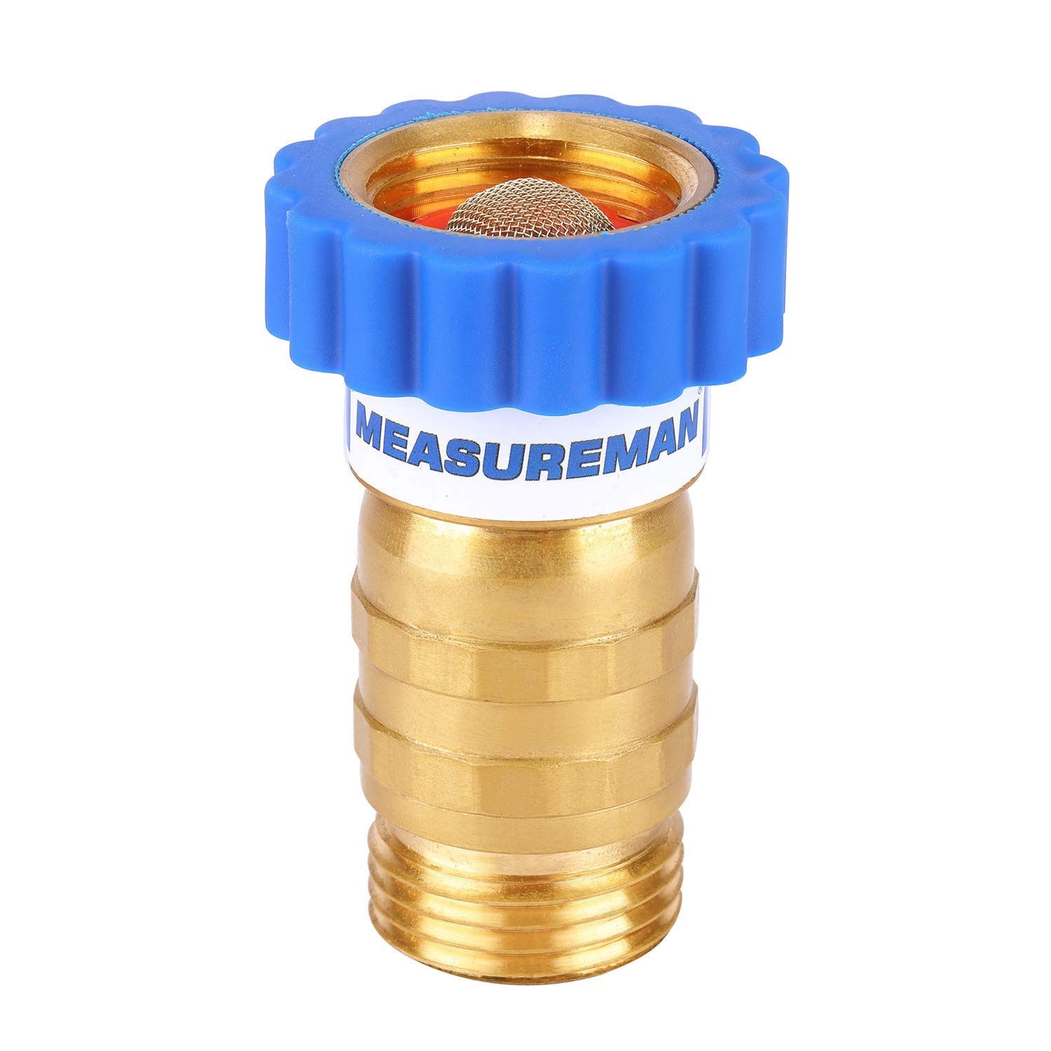 MEASUREMAN Lead-Free Brass, Water Pressure Regulator, Pressure Reducer for Camper, Trailer, RV, Garden, Plumbing System, 40-50 psi, 3/4"Hose