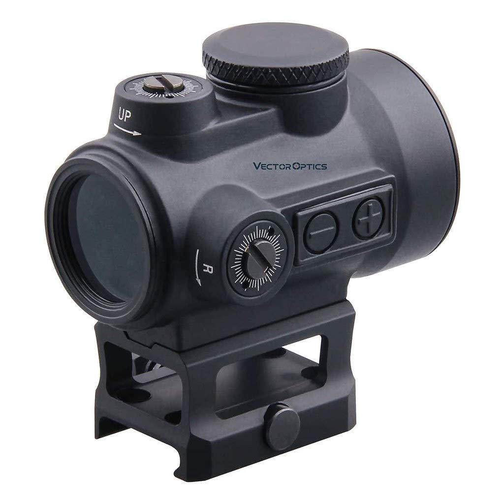 Vector Optics Centurion 1x30 Tactical Red Dot Sight Gen II with Red Illuminated Reticles, 7 Levels of Illumination, Co-Witness Picatinny QD Riser Mount Fits Onto Picatinny Rail