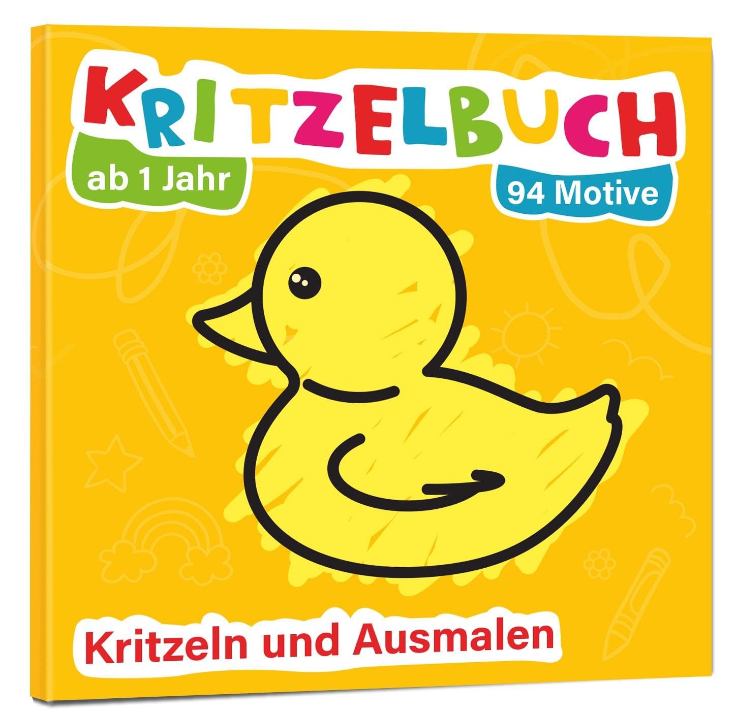 Mein erstes Kritzelbuch ab 1 Jahr – Ausmalbuch 21x21 cm (DIN A5)
