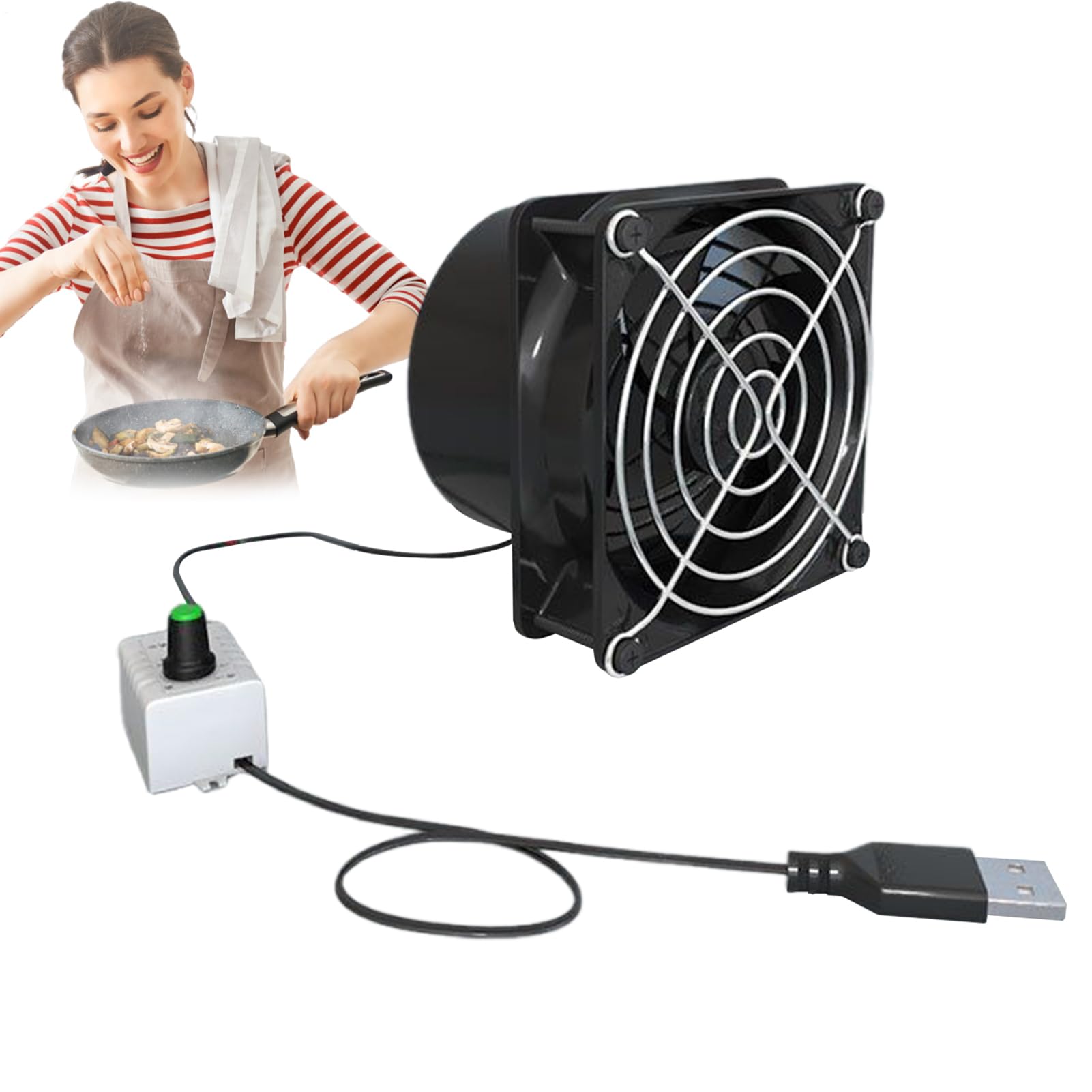 Extractor Axial - Extractor De 80 Mm Y 12 V CC | Eliminación De Humos De Aire | Kit De Impresora 3D Para Soldadura Artesanal, Enchufe De CA Con Rodamiento De Bolas, Herramienta Láser Para Tienda De