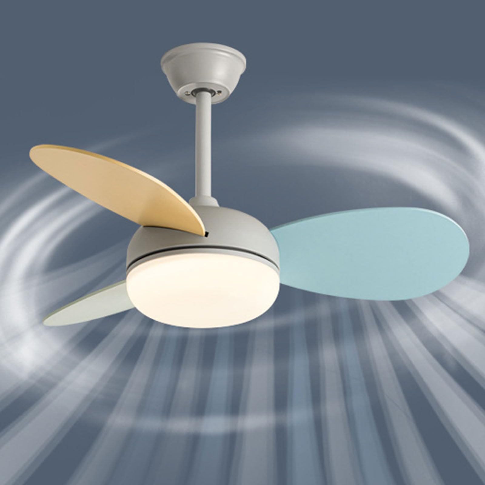 SXDMOUBK Modern Remote Ceiling Fan with Light 24W LED Ceiling Lights Fan Lighting Kids Room Bedroom 6 Speed Mute Ceiling Fans Boy Girl Room Creative Ceiling Fan Light Plywood Blades
