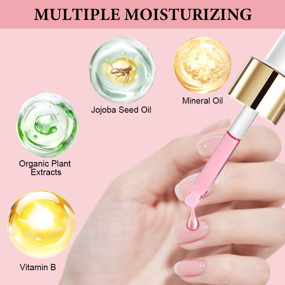 LOPHE Hydrating Cuticle Oil, 3pcs Cuticle Oil for Nails Nail and Cuticles Oils Contain Vitamin B, Moisturizes Cuticles - Image 2