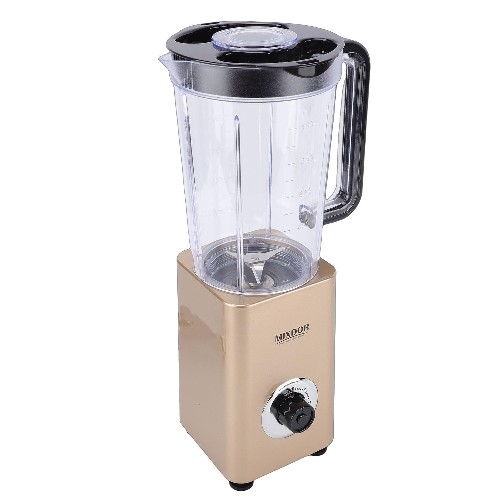 FILFEEL 2-calowy Blender Elektryczny o Mocy 300 W z Pojemnikiem o Pojemności 1000 Ml Ostrza ze Stali Nierdzewnej Funkcja Podwójnej Prędkości Impulsu do Mleka Orzechowego Kruszenie Lodu Kuchnia