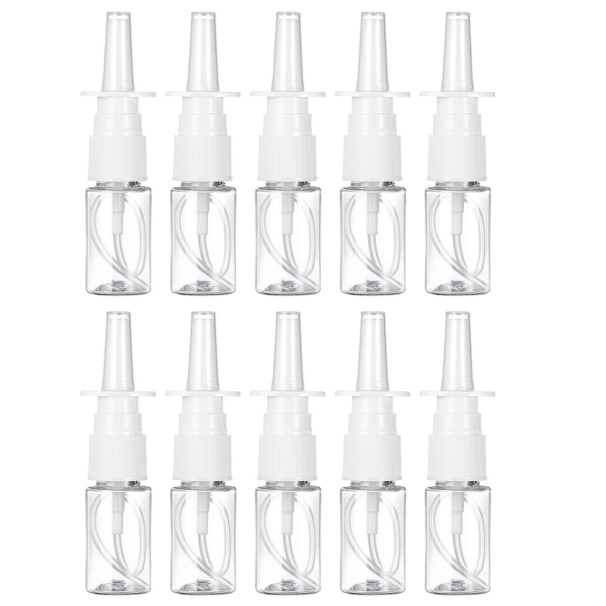 Healifty 10pcs Nasal Spray Bottle 10ml Mist Spray Bottle Rhinitis Care Sprayer Direct Spray Container