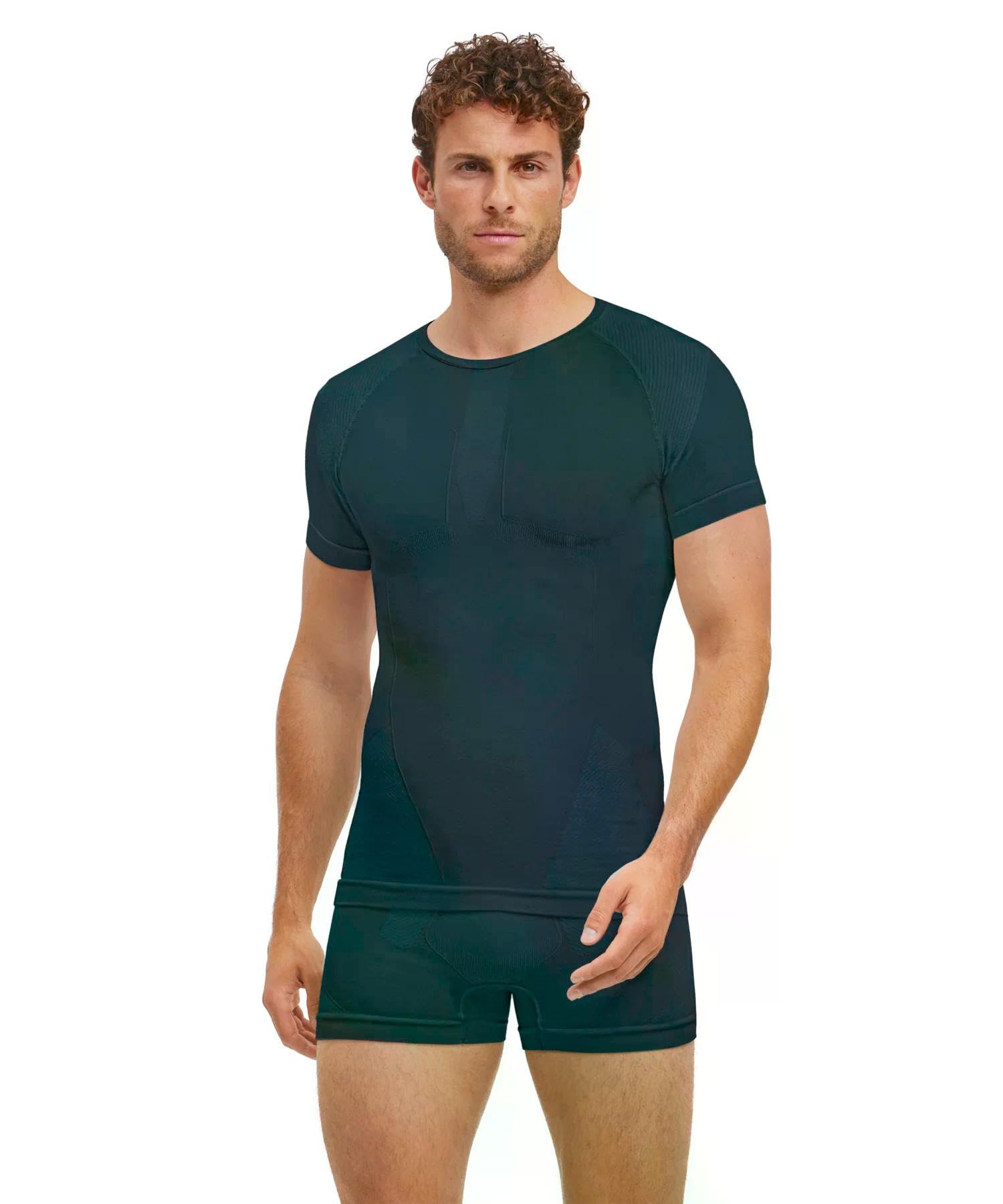 FALKE Herren Warm Round Neck Funktionsshirt Kurzarmshirt Funktionswäsche