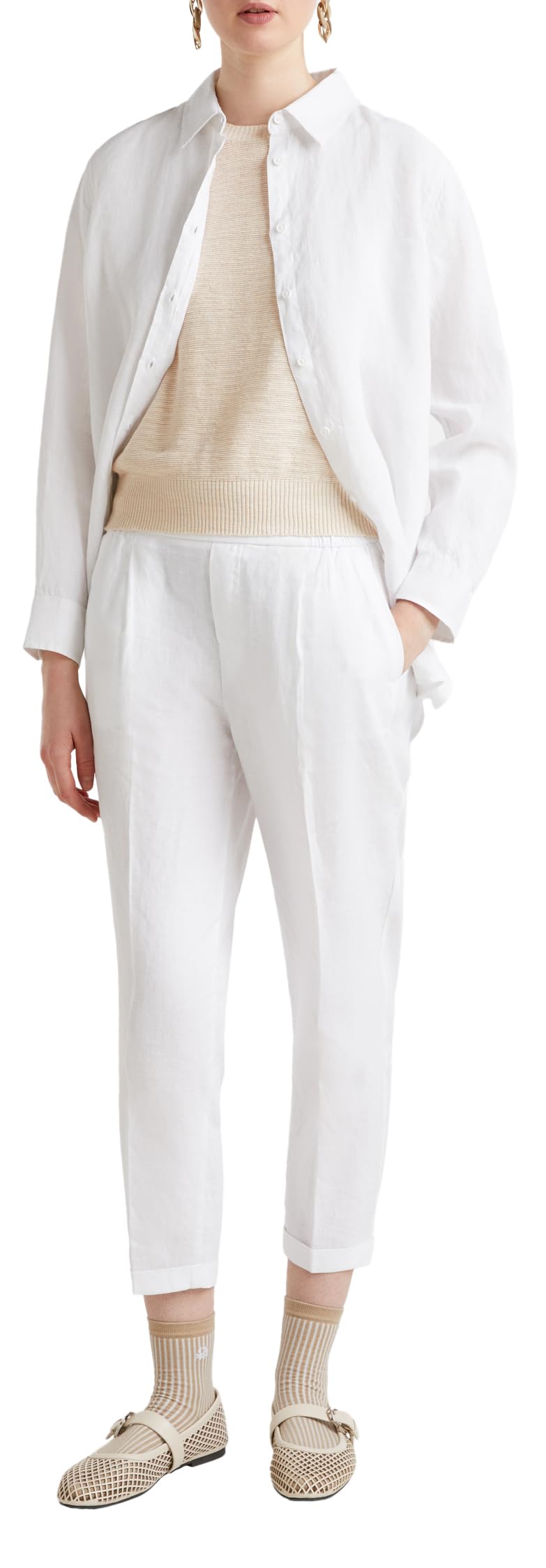 United Colors of Benetton Women's Vest Sweater, Beige, L
