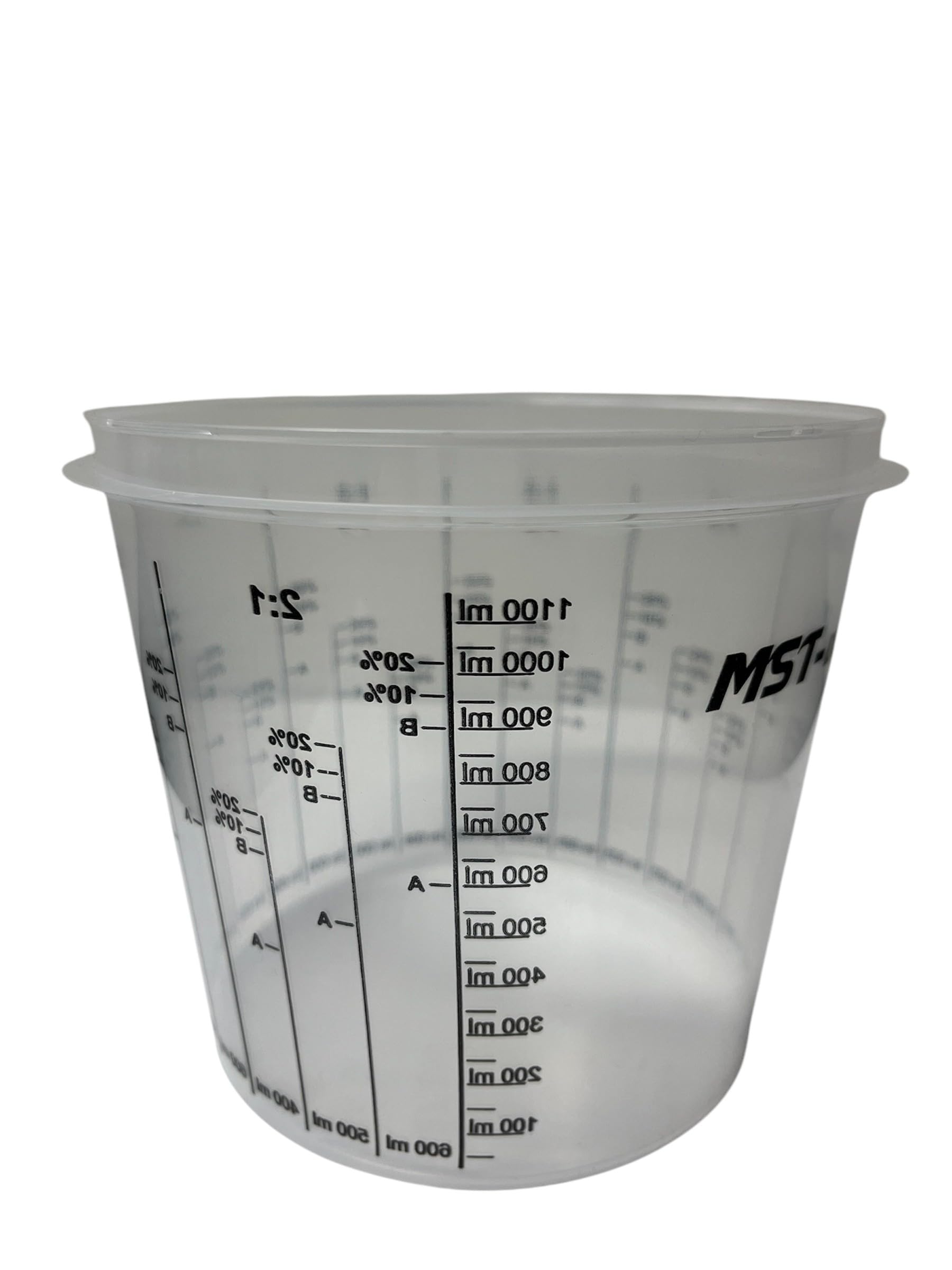 MST-DESIGN Lackmischbecher, 200 St. 1400 ml 1,4 L I Robuste Einweg-Messbecher mit Mischskala I Mischbecher zum Anrühren von Lacken, Füller, Lasuren etc. I Anrührbecher