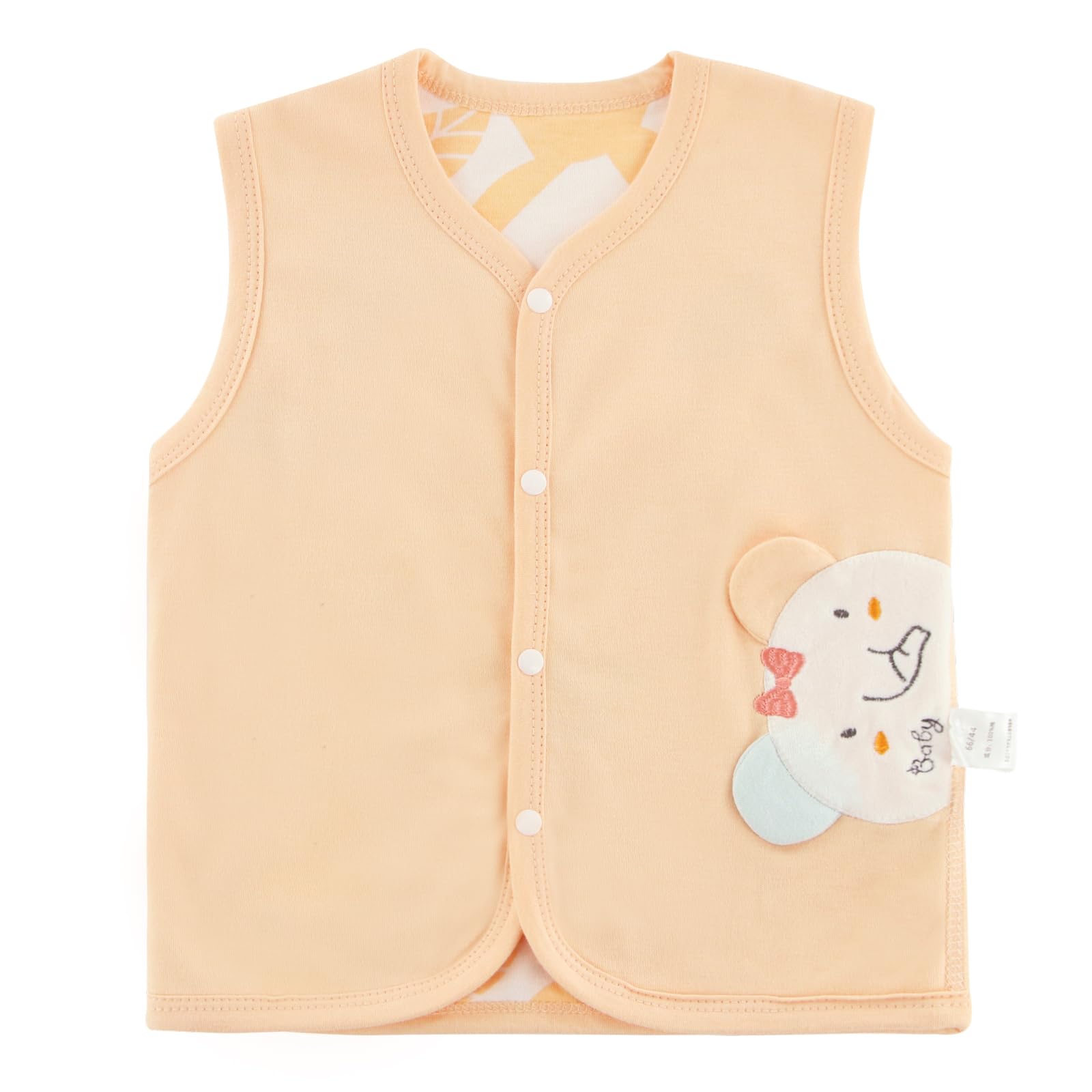 POBIDOBY Baby Vest for Girls &amp; Boys, Purcotton Toddler Reversible Vest for Spring &amp; Autumn