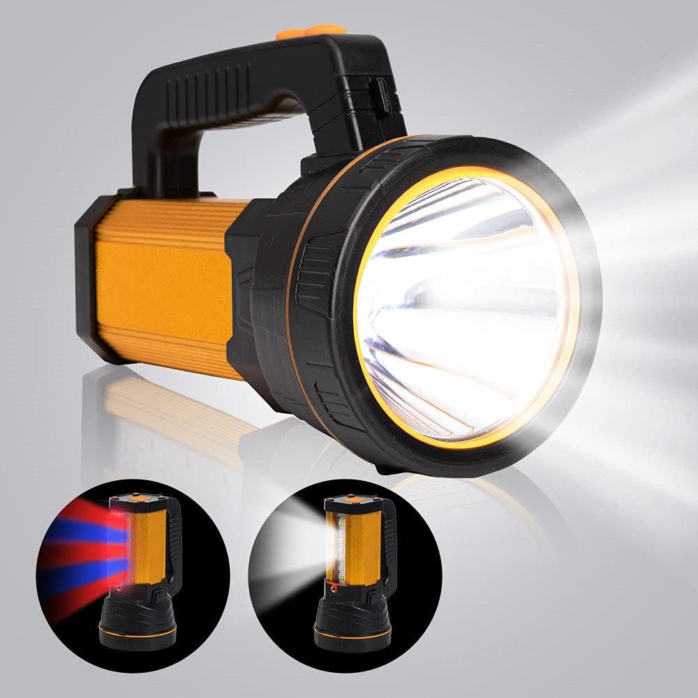 Super Bright Rechargeable Led Torch with Lantern, Large Capacity Long Lasting, High Power High Lumens Portable Handheld Spotlight Flashlight, Powerful Searchlight,for Home Camping