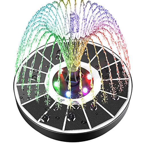 SZMP Fontaine Solaire Pompe, Solaire Flottant Extérieur Fontaine 3.5W Pompe Bassin Solaire avec 8 Buses pour Bain d'oiseaux Aquarium Étang Piscine Patio Jardin Fontaine Décoration de Jardin