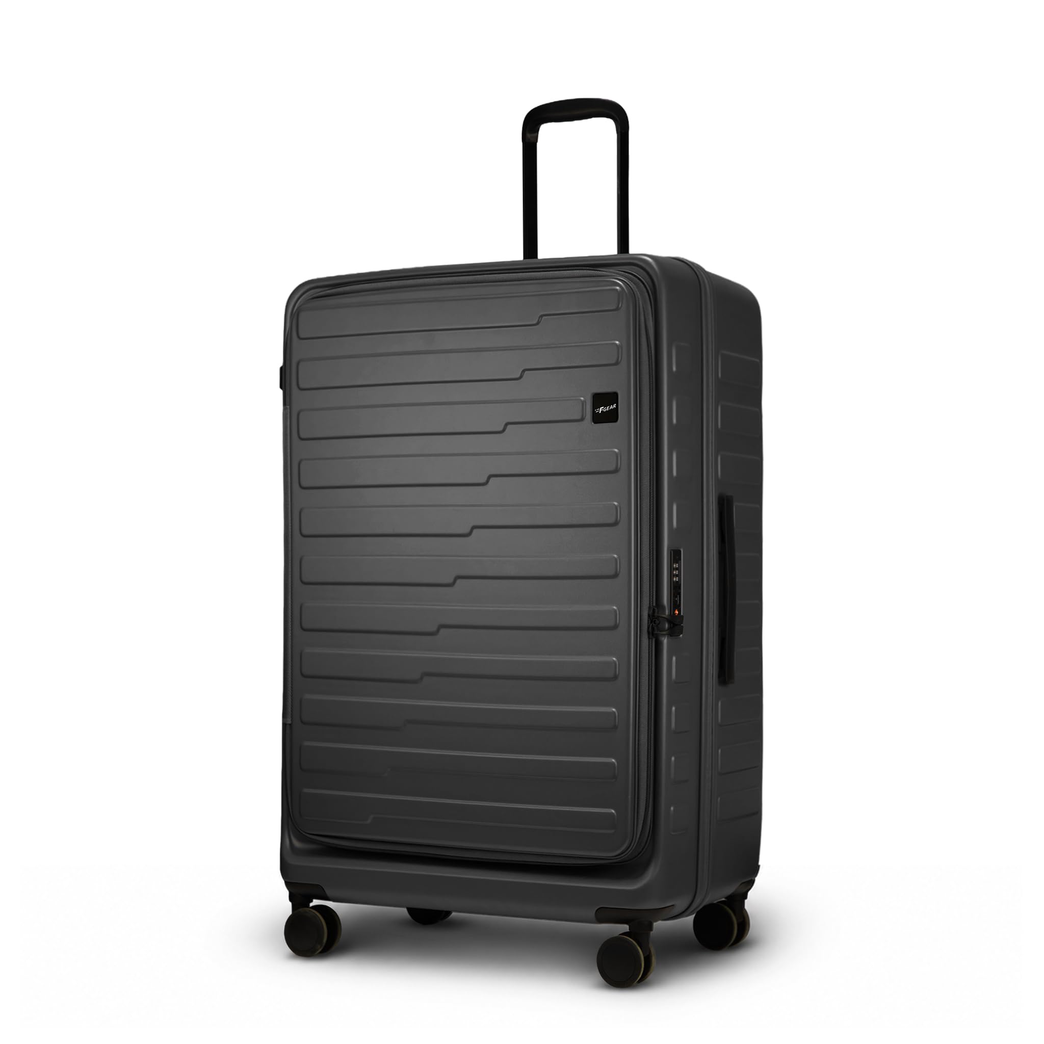 Sedona Large 79cm German Polycarbonate Hard Luggage|Japanese Hinomoto Silent Wheels |Expandable Check-in Suitcase Travel | Wet Pocket, TSA Lock, Anti-Theft Zipper|Taupe (Steel Grey)