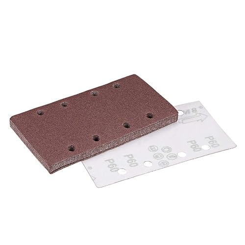 Miniatura 4 de uxcell 600 Grit 13 Lijadora Lijadora Papel de lija Almohadillas de Gancho y Bucle 8 Agujeros 10pcs