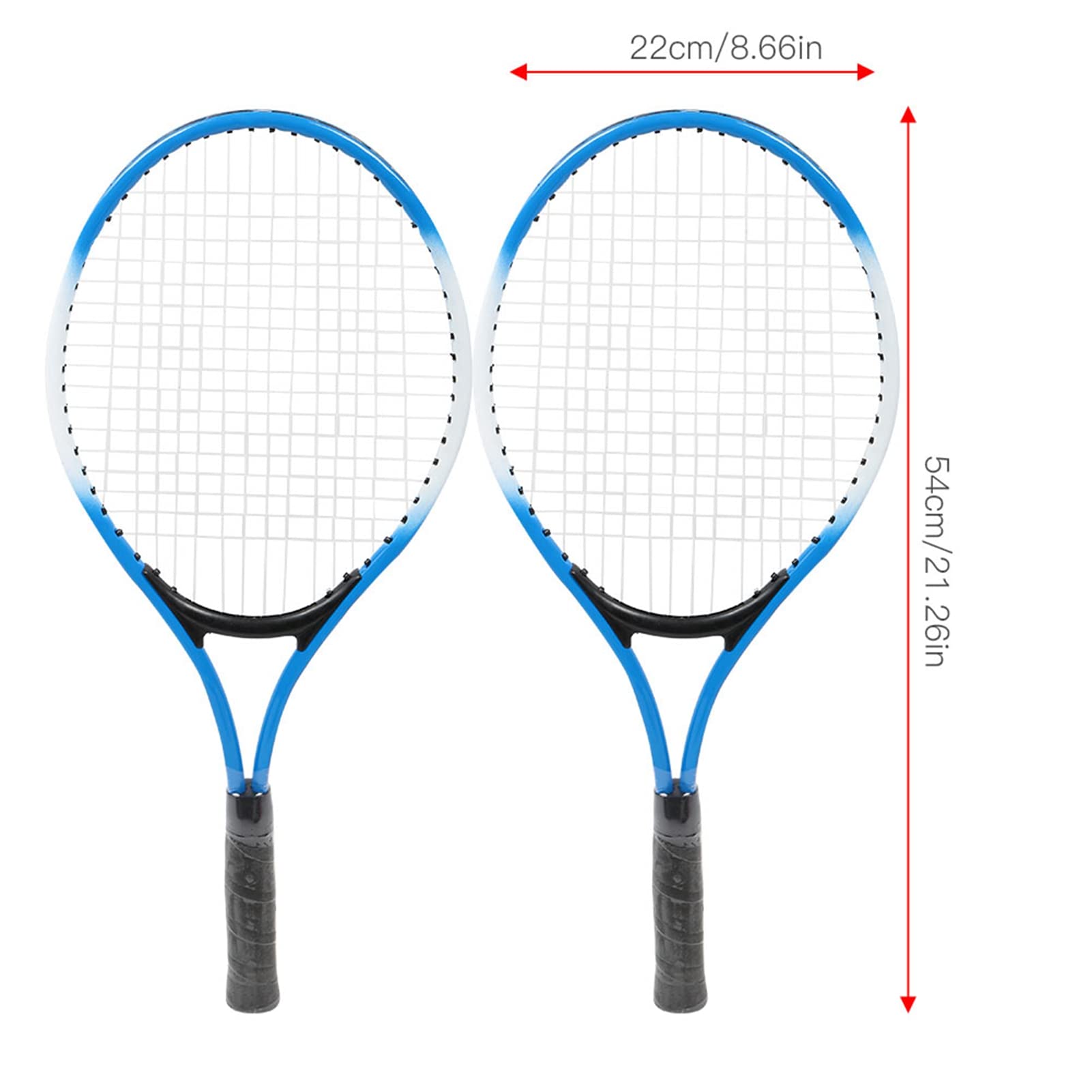 Qivine Racchetta da badminton, 2 racchette da tennis per bambini, con pallina da tennis, in lega da 21 pollici, per bambini con borsa