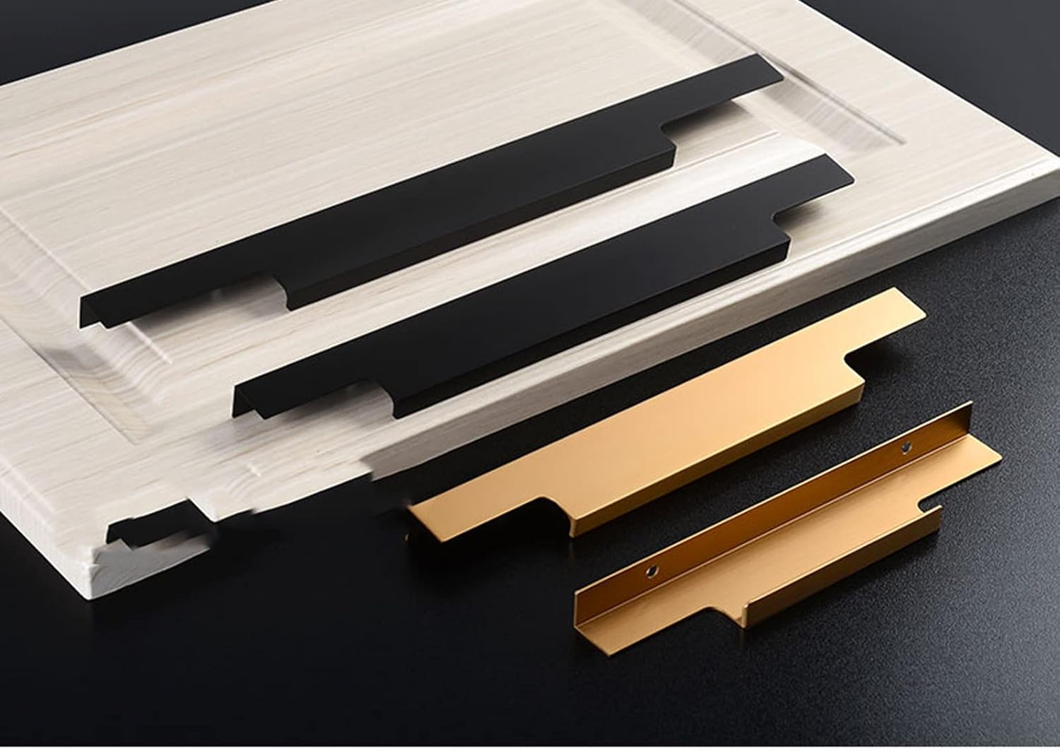 Handle, Concealed Kitchen Cupboard Handles,Cabinet Handle Drawer Pull Door Knobs,Niture Handles Hidden Handle Aluminum Invisible Pull Handles/Black/Length 1000Mm ( Color : Black , Size : Length 800Mm