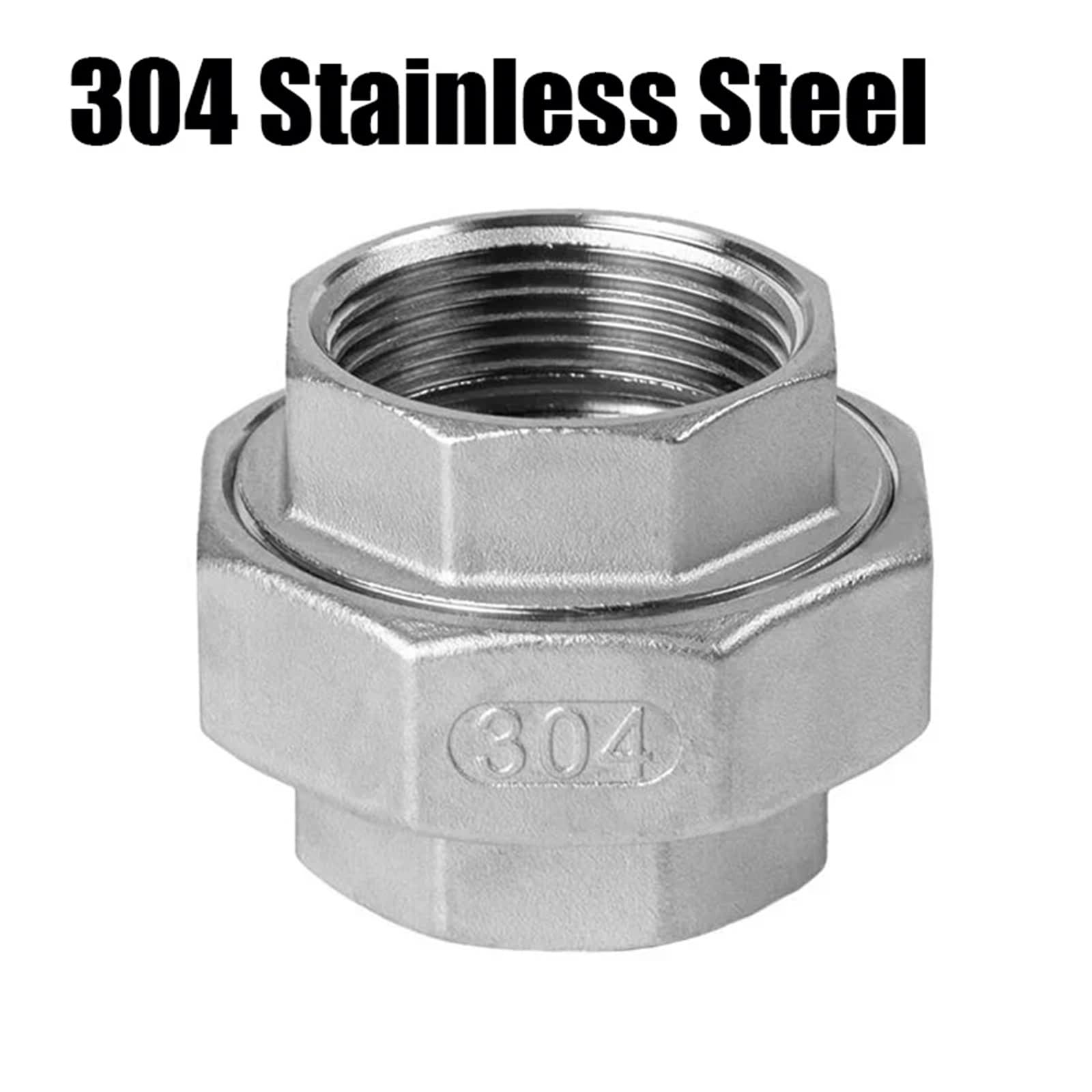1.5" BSPP Female Thread 304 316 Stainless Steel Union Pipe Fitting Connector Coupler(304SS Female)