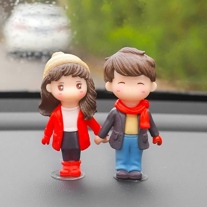 fvituve Cute Couple Car Dashboard Ornaments, Cartoon