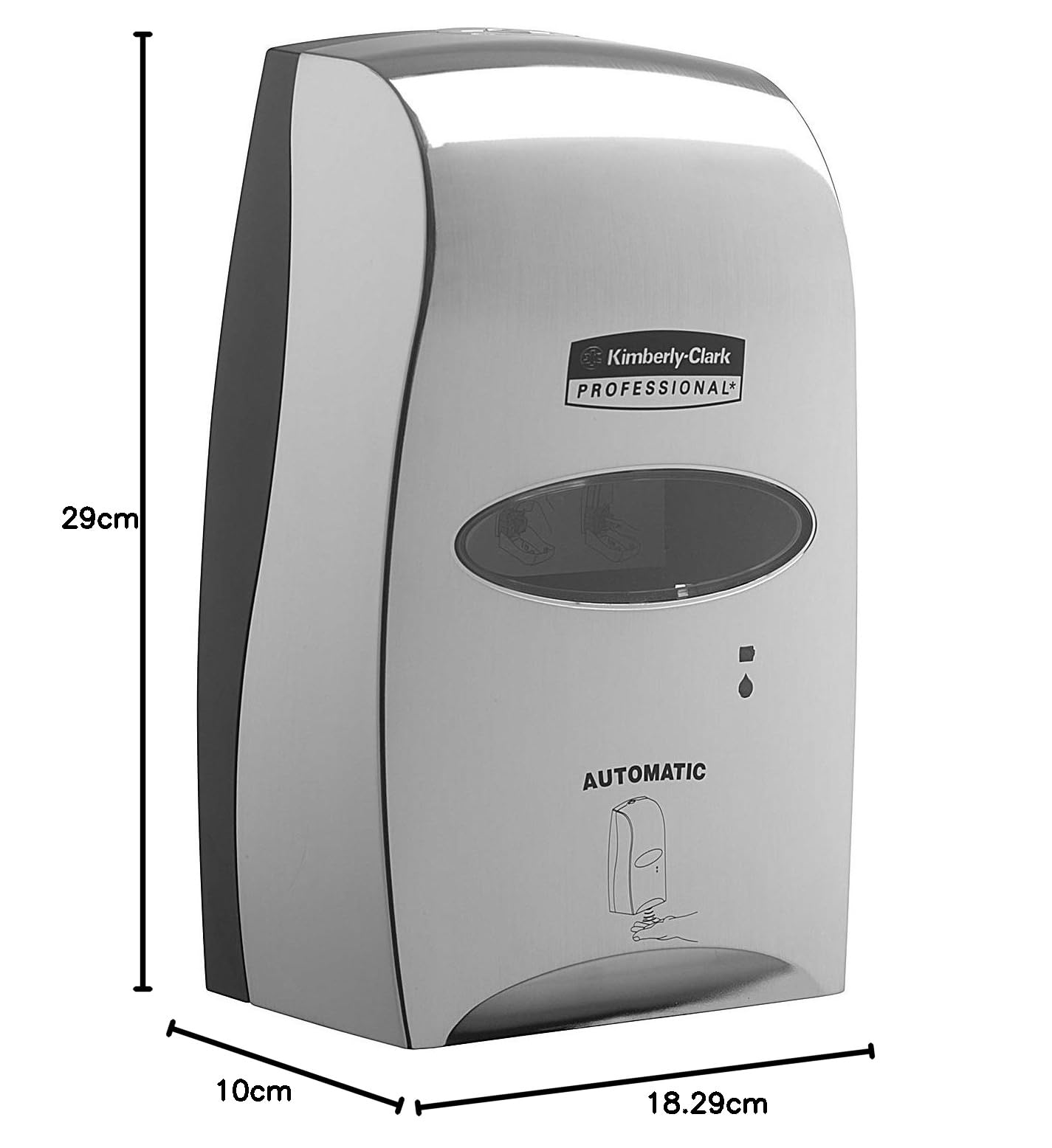 Kimberly-Clark Professional berührungsfreier automatischer Seifenspender 11329 – 1 x Spender für Handdesinfektionsmittel, Chrom (geeignet für 1,2 L Kassetten)