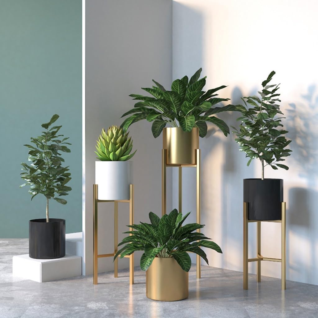 Metal Planter Stand, Gold Floor Decorative Flower Stand, Indoor Green Planter Stand Plant Stand For Display And Decoration ( Color : Gold , Size : 60cm ), GLESOS01