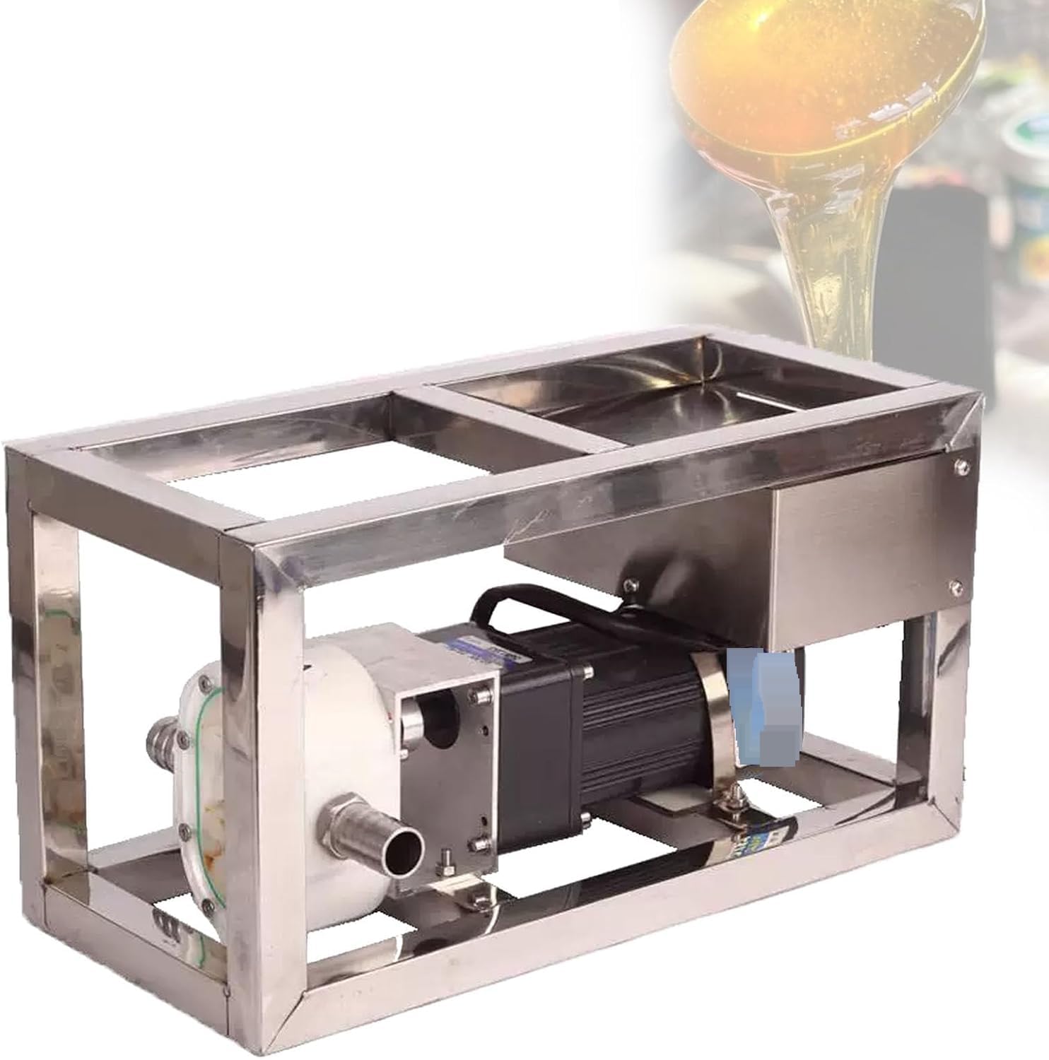 90W Heavy Duty Honey Transfer Pump, 5,7L / min lepka pompa cieczy ze stali nierdzewnej do syropu z masłem orzechowym, dozownik płynu Quiet Cam Rotor Food Grade
