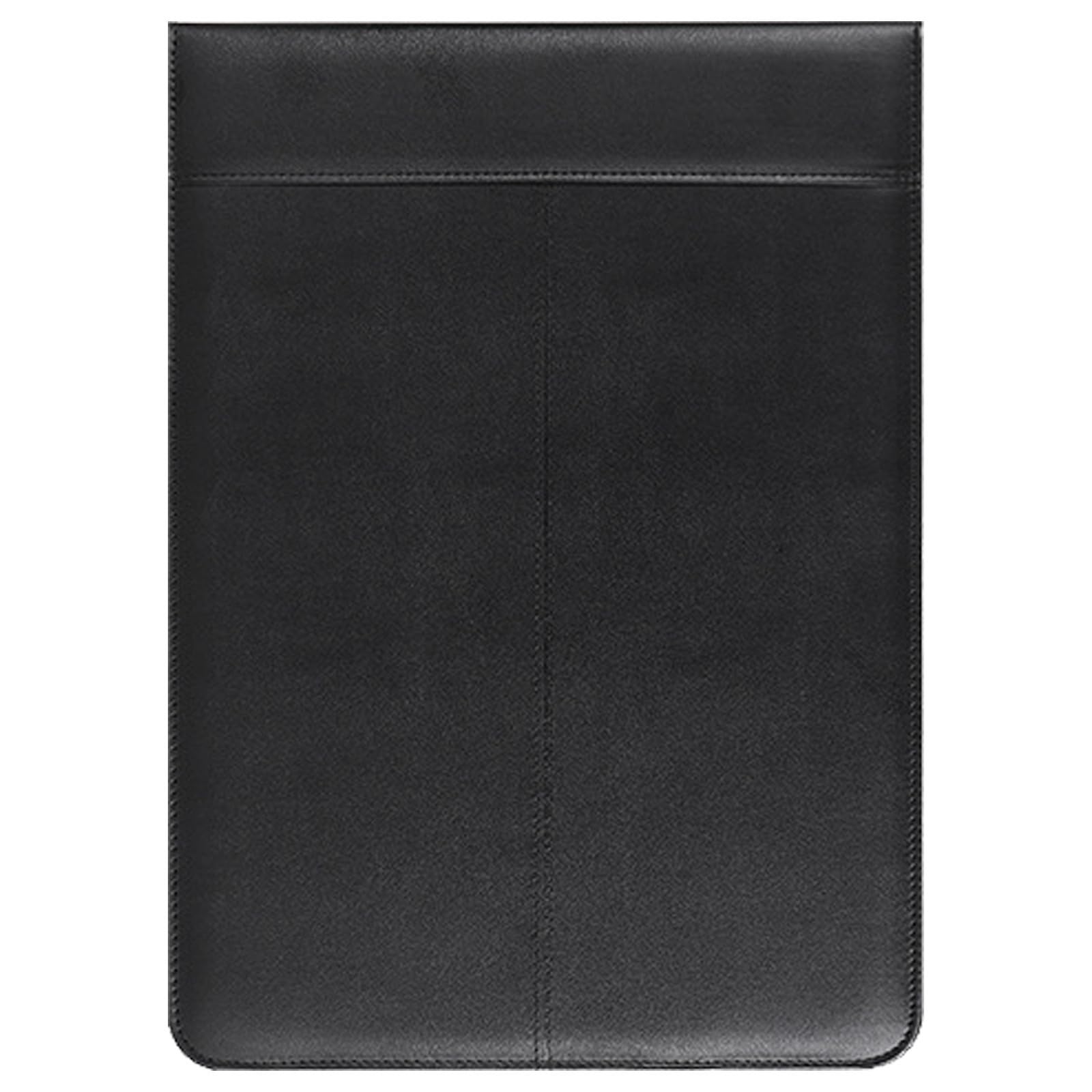 Raccoglitore A4 a 7 Anelli con Zip, Nero, Finta Pelle
