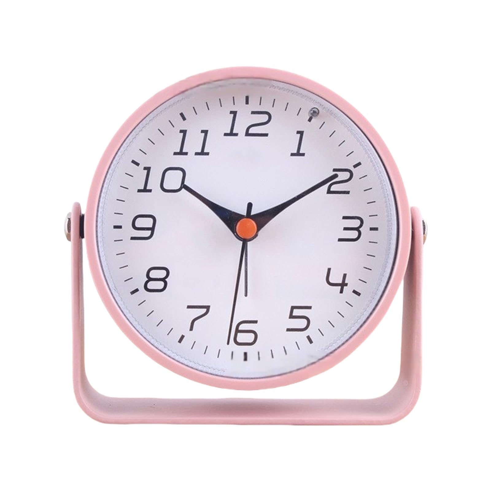 YROHGKPN Desk Clock Decorative Battery Operated Table Quiet NonTicking Metal for Living Room Bedroom