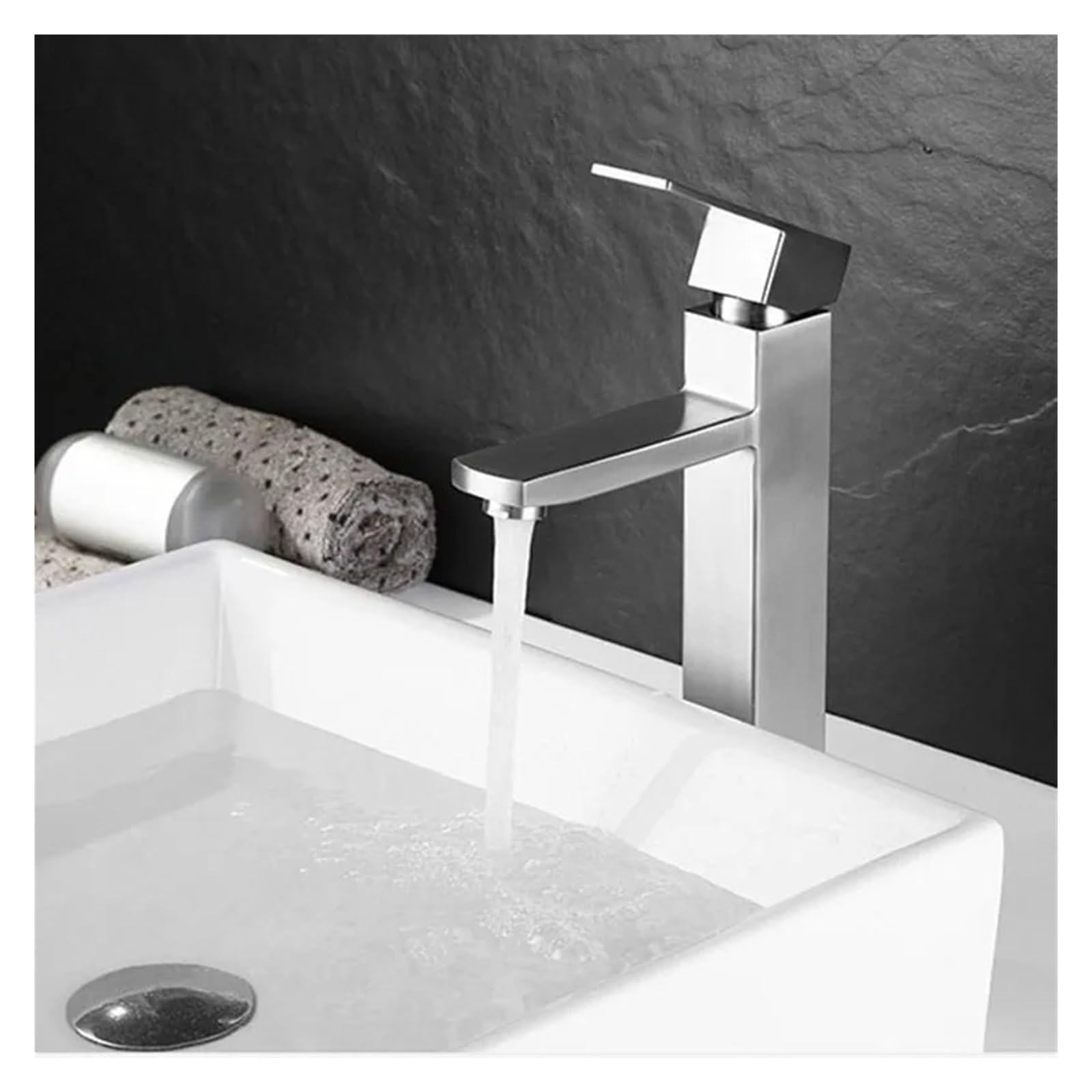 Grifo de fregadero alto para lavabos de montaje en encimera de baño nórdico