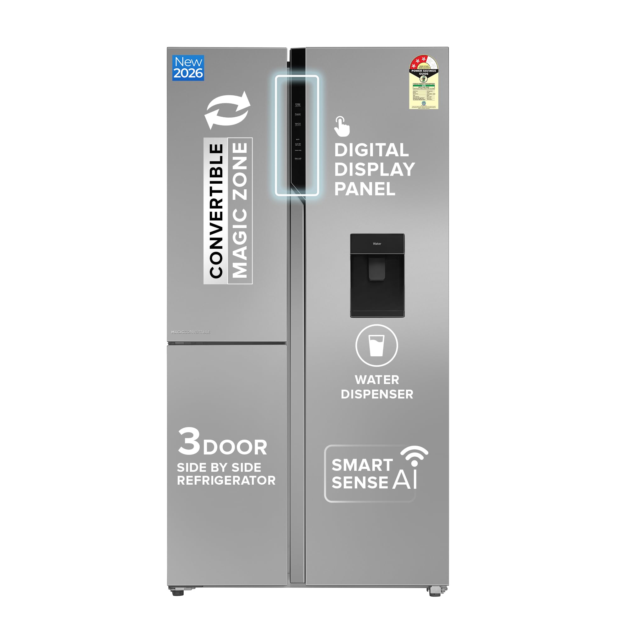Haier 592L 3-Door Side by Side Frost Free Refrigerator