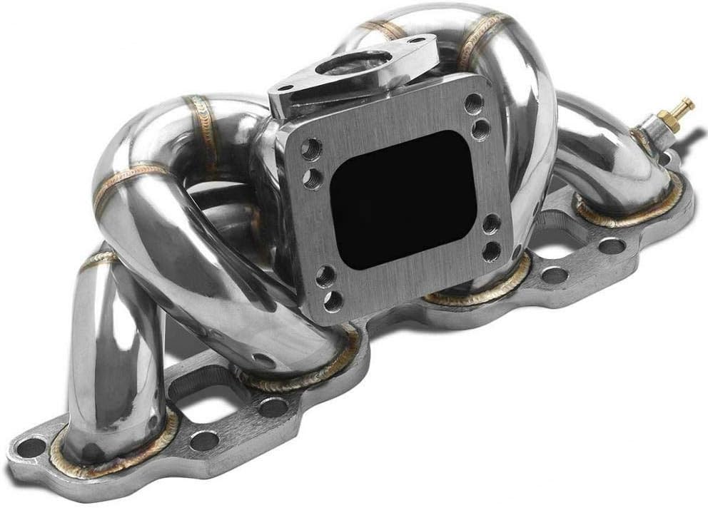 TONGDAUR Stainless Steel Exhaust Turbo Manifold fit for N-i-s-s-a-n 89-98 TOP-Mount SR20det T25/T28