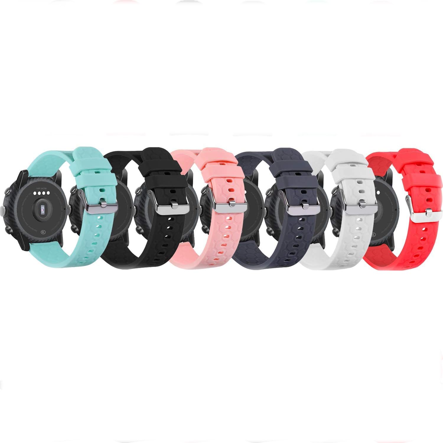 BabyValley Sports Soft Band Compatible with Nerunsa P66XG, Adjustable Silicone Bracelet Strap Waterproof Wristband for Nerunsa P66XG Accessories (6-Pack)