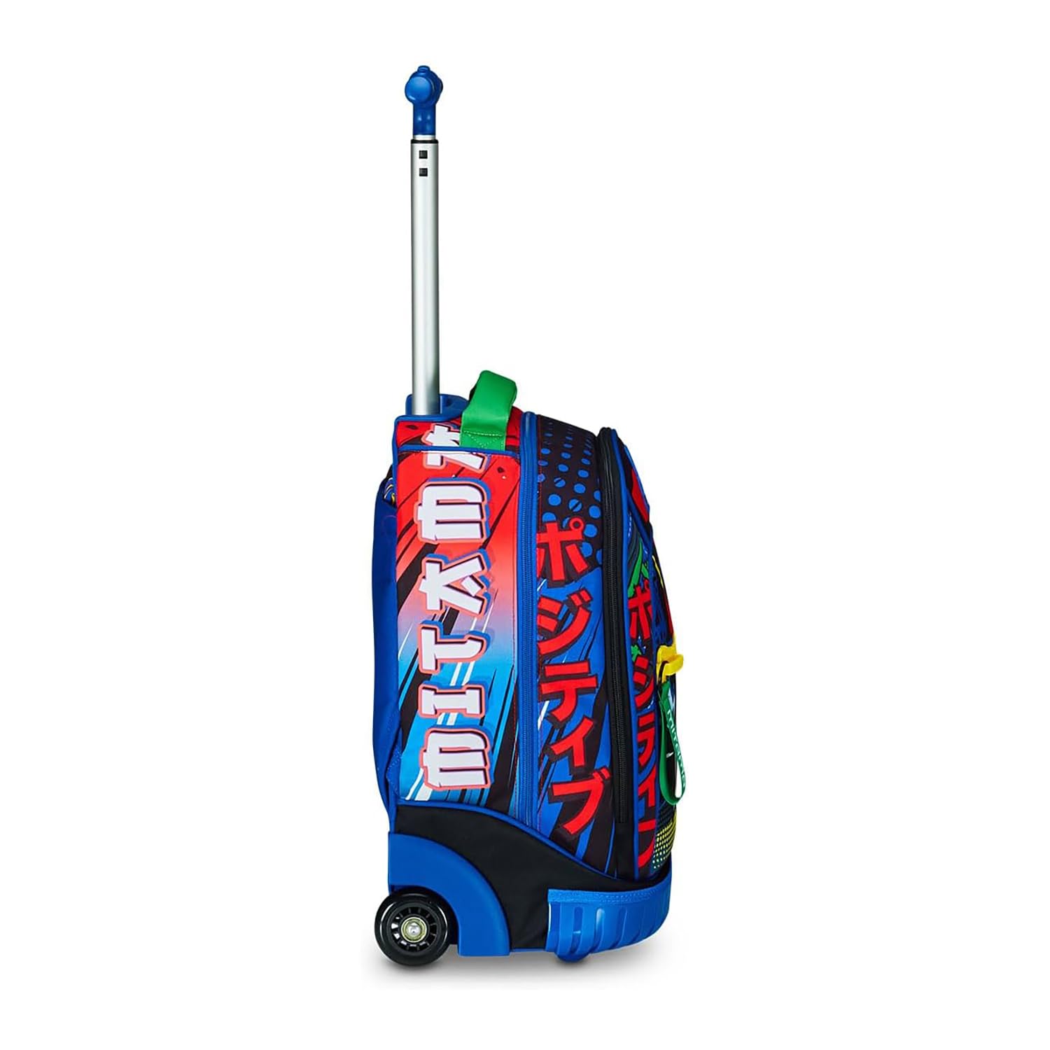 Mitama Trolley Run Scuola Mysterious Warriors,Doppio Scomparto, Blu e Arancione, Scuola Elementare e Tempo Libero, Bambino Ragazzo